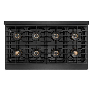 ZLINE 48 in. 6.7 cu. ft. Paramount Dual Fuel Range with 8 Burner DuoPro™ Cooktop and Dual Ovens in Black Satin Stainless Steel, Open Box-Great Condition