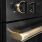 ZLINE Designer Collection 30 in. 4.2 cu. ft. Paramount Gas Range with 4 Burner DuoPro™ Cooktop and Convection Gas Oven in Black Satin Stainless Steel with Matte Black and Champagne Bronze Accents (PSGRBSZ-30-MBCB)