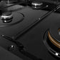 ZLINE 48 in. Paramount Gas Rangetop with 8 Burners and Porcelain Cooktop in Black Satin Stainless Steel (SRTBS-48)