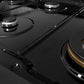 ZLINE 48 in. Paramount Gas Rangetop with 8 Burners and Porcelain Cooktop in Black Satin Stainless Steel, Open Box-Great Condition