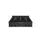 ZLINE Designer Collection 30 in. Paramount Gas Rangetop with 4 Burner DuoPro™ Cooktop in Black Satin Stainless Steel with Matte Black and Champagne Bronze Accents, Open Box-Good Condition