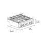 ZLINE 30 in. Classic Gas Rangetop with 4 Burners and Porcelain Cooktop in Black Stainless Steel (RTB2-30)