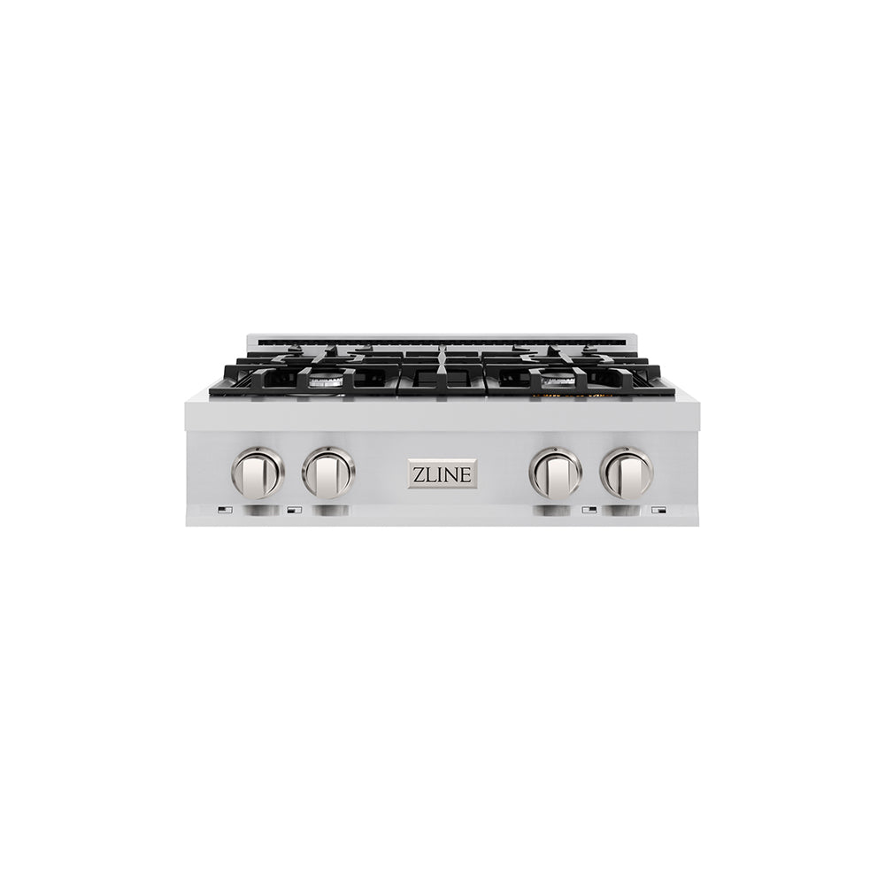 ZLINE 30 in. Classic Gas Rangetop with 4 Burners and Porcelain Cooktop in Stainless Steel (RT30)