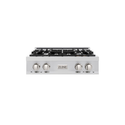 ZLINE 30 in. Classic Gas Rangetop with 4 Burners and Porcelain Cooktop in Stainless Steel (RT30)