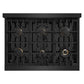 ZLINE Autograph Edition 36 in. Classic Gas Rangetop with 6 Burners and Porcelain Cooktop in Black Stainless Steel with Champagne Bronze Accents (RTBZ-36-CB)