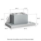 ZLINE 34 in. DuraMount™ Wall Mount Range Hood Insert in Stainless Steel (683-34)
