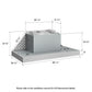 ZLINE 40 in. DuraMount™ Wall Mount Range Hood Insert in Stainless Steel (683-40)