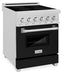 ZLINE 24 in. 2.8 cu. ft. Legacy Induction Range with 4 Element Cooktop and Electric Oven in Satin Stainless Steel and Black Matte Door, Open Box-Good Condition