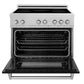 ZLINE 36 in. 4.6 cu. ft. Legacy Induction Range with 5 Element Cooktop and Electric Oven in Satin Stainless Steel and Black Matte Door, Open Box-Good Condition