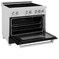 ZLINE 36 in. 4.6 cu. ft. Legacy Induction Range with 5 Element Cooktop and Electric Oven in Satin Stainless Steel and Black Matte Door, Open Box-Good Condition