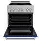 ZLINE 30 in. 4.0 cu. ft. Legacy Induction Range with 4 Element Cooktop and Electric Oven in Satin Stainless Steel and Blue Gloss Door, Open Box-Great Condition