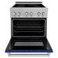 ZLINE 30 in. 4.0 cu. ft. Legacy Induction Range with 4 Element Cooktop and Electric Oven in Satin Stainless Steel and Blue Gloss Door, Open Box-Good Condition