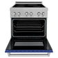 ZLINE 30 in. 4.0 cu. ft. Legacy Induction Range with 4 Element Cooktop and Electric Oven in Satin Stainless Steel and Blue Matte Door, Open Box-Good Condition