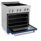 ZLINE 30 in. 4.0 cu. ft. Legacy Induction Range with 4 Element Cooktop and Electric Oven in Satin Stainless Steel and Blue Matte Door, Open Box-Good Condition