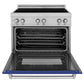 ZLINE 36 in. 4.6 cu. ft. Legacy Induction Range with 5 Element Cooktop and Electric Oven in Satin Stainless Steel and Blue Matte Door, Open Box-Good Condition