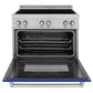 ZLINE 36 in. 4.6 cu. ft. Legacy Induction Range with 5 Element Cooktop and Electric Oven in Satin Stainless Steel and Blue Matte Door, Open Box-Great Condition