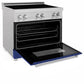 ZLINE 36 in. 4.6 cu. ft. Legacy Induction Range with 5 Element Cooktop and Electric Oven in Satin Stainless Steel and Blue Matte Door, Open Box-Good Condition