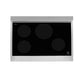 ZLINE 36 in. 4.6 cu. ft. Legacy Induction Range with 5 Element Cooktop and Electric Oven in Satin Stainless Steel and Blue Matte Door, Open Box-Good Condition
