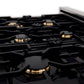 ZLINE Autograph Edition 36 in. 4.6 cu. ft. Legacy Dual Fuel Range with 6 Burner Gas Cooktop and Electric Convection Oven in Satin Stainless Steel and Champagne Bronze Accents, Open Box-Great Condition