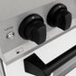 ZLINE Autograph Edition 36 in. 4.6 cu. ft. Legacy Dual Fuel Range with 6 Burner Gas Cooktop and Electric Convection Oven in Satin Stainless Steel with White Matte Door and Matte Black Accents, Open Box-Great Condition