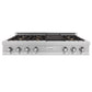 ZLINE 48 in. Legacy Gas Rangetop with 7 Brass Burners and Porcelain Cooktop in Satin Stainless Steel (RTS-BR-48)