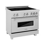 ZLINE 36 in. 4.6 cu. ft. Legacy Induction Range with 5 Element Cooktop and Electric Oven in Satin Stainless Steel, Open Box-Good Condition