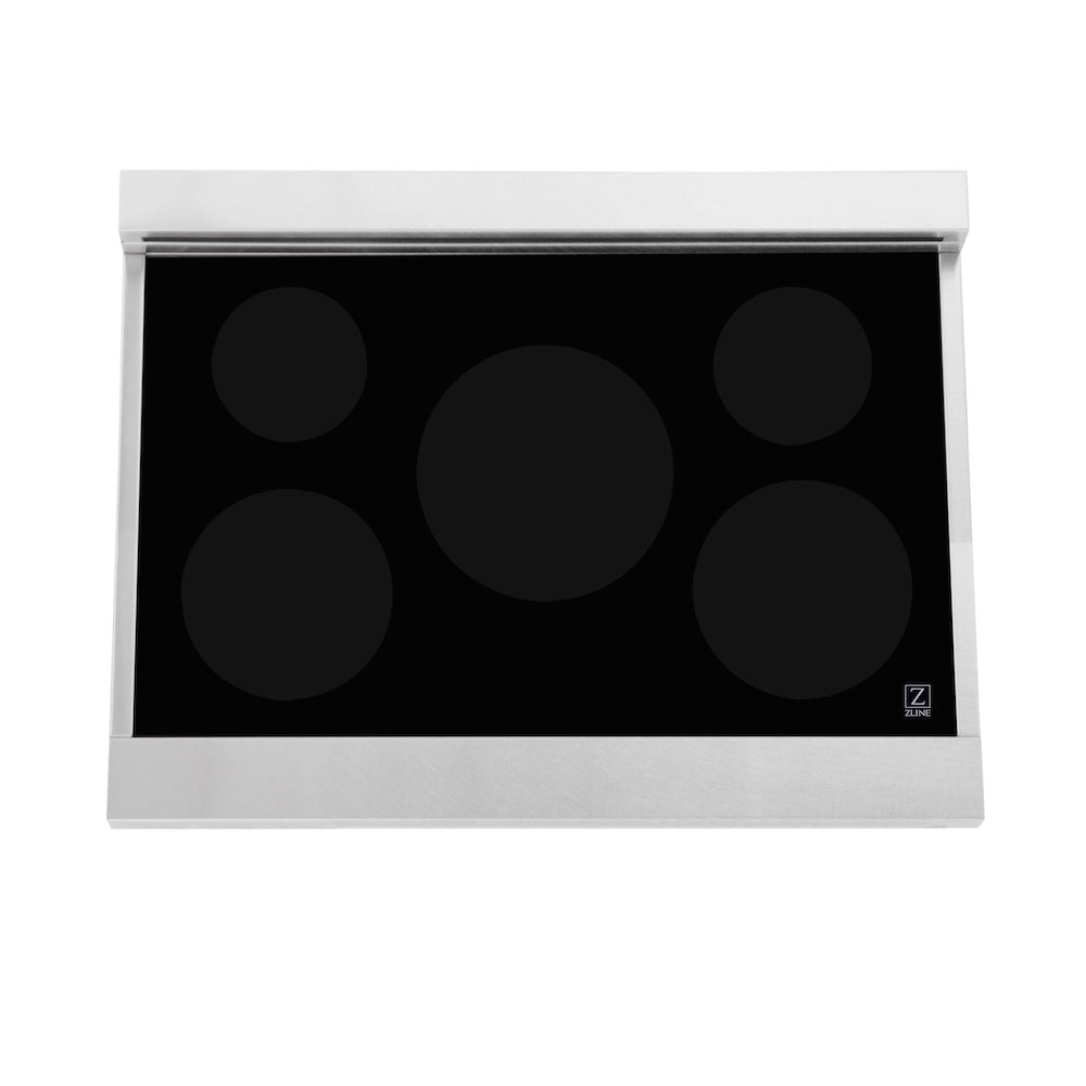 ZLINE 36 in. 4.6 cu. ft. Legacy Induction Range with 5 Element Cooktop and Electric Oven in Satin Stainless Steel, Open Box-Good Condition