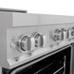 ZLINE 36 in. 4.6 cu. ft. Legacy Induction Range with 5 Element Cooktop and Electric Oven in Satin Stainless Steel and Red Gloss Door, Open Box-Good Condition