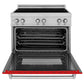 ZLINE 36 in. 4.6 cu. ft. Legacy Induction Range with 5 Element Cooktop and Electric Oven in Satin Stainless Steel and Red Matte Door, Open Box-Good Condition