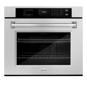 ZLINE 30 in. Professional True Convection Single Wall Oven with Air Fry and Self Clean in Satin Stainless Steel (WASS-30) main image.