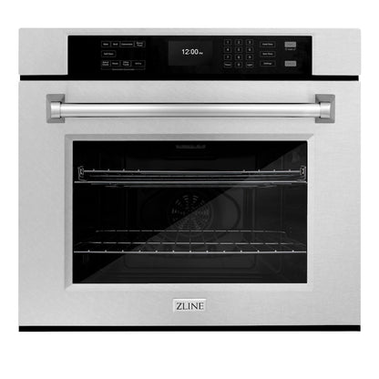ZLINE 30 in. Professional True Convection Single Wall Oven with Air Fry and Self Clean in Satin Stainless Steel (WASS-30)