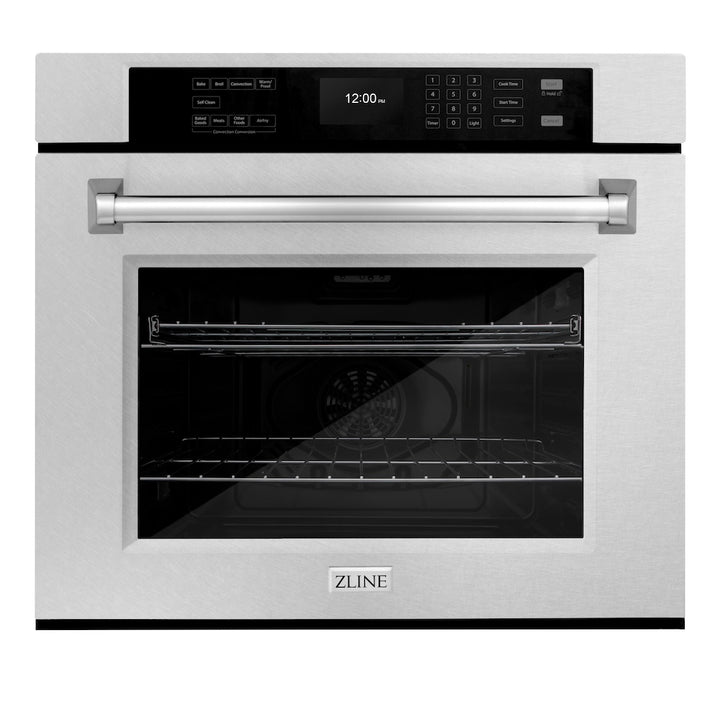 ZLINE 30 in. Professional True Convection Single Wall Oven with Air Fry and Self Clean in Satin Stainless Steel (WASS-30)