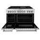 ZLINE 48 in. 6.0 cu. ft. Legacy Dual Fuel Range with 7 Burner Gas Cooktop and 2 Electric Ovens in Stainless Steel with Satin Stainless Steel Doors (RA-SN-48)