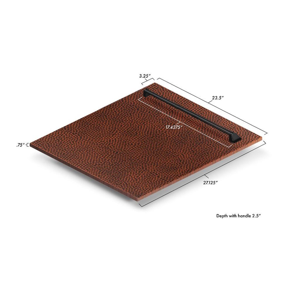 ZLINE 24 in. Tallac Dishwasher Panel dimensional graphic.