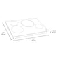 ZLINE 30 in. Induction Cooktop with 4 burners (RCIND-30) dimensional diagram with measurements.