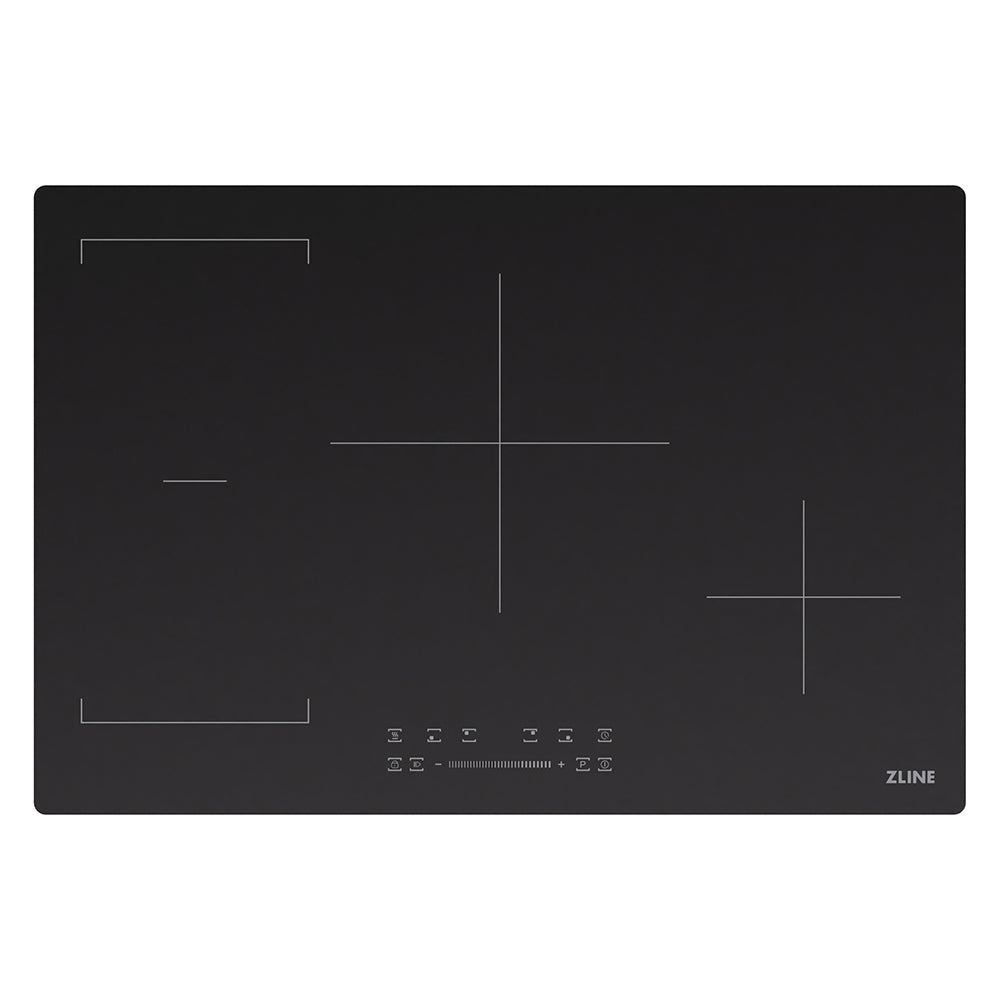 ZLINE 30 in. Induction Cooktop with Anti-Scratch Glass and 4 Elements (FCIND-30) top-down, above cooking surface.