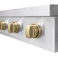 ZLINE Autograph Edition 36 in. Paramount Induction Rangetop with 5 Element Cooktop in Satin Stainless Steel and Champagne Bronze Accents (SINRTSZ-36-CB)