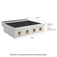 ZLINE Autograph Edition 30 in. Paramount Induction Rangetop with 4 Element Cooktop in Stainless Steel and Champagne Bronze Accents (SINRTZ-30-CB)