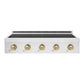 ZLINE Autograph Edition 36 in. Paramount Induction Rangetop with 5 Element Cooktop in Stainless Steel and Champagne Bronze Accents (SINRTZ-36-CB)