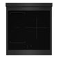 ZLINE Autograph Edition 24 in. 3.2 cu. ft. Marino Induction Range with 3 Element Cooktop and Electric Convection Oven in Black Stainless Steel with Champagne Bronze Accents (MINRBZ-24-CB)