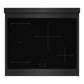 ZLINE Autograph Edition 30 in. 4.2 cu. ft. Marino Induction Range with 4 Element Cooktop and Electric Convection Oven in Black Stainless Steel with Champagne Bronze Accents (MINRBZ-30-CB)