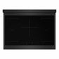 ZLINE 36 in. 5.2 cu. ft. Marino Induction Range with 5 Element Cooktop and Electric Convection Oven in Black Stainless Steel (MINRB-36) top-down, above cooking surface.
