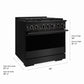 ZLINE 36 in. 5.2 cu. ft. Marino Dual Fuel Range with 6 Burner DuoPro™ Cooktop and Electric Convection Oven in Black Stainless Steel (PMDRB-36)
