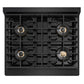 ZLINE Autograph Edition 30 in. 4.2 cu. ft. Marino Dual Fuel Range with 4 Burner DuoPro™ Cooktop and Electric Convection Oven in Black Stainless Steel and Polished Gold Accents (PMDRBZ-30-G)