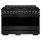 ZLINE 48 in. 6.7 cu. ft. Marino Double Oven Gas Range with 8 Burner Cooktop in Black Stainless Steel (MGRB-48)
