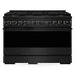 ZLINE 48 in. 6.7 cu. ft. Marino Gas Range with 8 Burner DuoPro™ Cooktop and Dual Ovens in Black Stainless Steel (PMGRB-48)