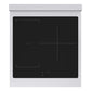 ZLINE 24 in. 3.2 cu. ft. Marino Induction Range with 3 Element Cooktop and Electric Convection Oven in Satin Stainless Steel (MINRS-24) top-down, above cooking surface.
