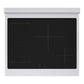 ZLINE Autograph Edition 30 in. 4.2 cu. ft. Marino Induction Range with 4 Element Cooktop and Electric Convection Oven in Satin Stainless Steel with White Matte Door and Champagne Bronze Accents (MINRSZ-WM-30-CB)