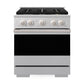 ZLINE 30 in. 4.2 cu. ft. Marino Dual Fuel Range with 4 Burner DuoPro™ Cooktop and Electric Convection Oven in Satin Stainless Steel (PMDRS-30)
