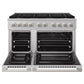 ZLINE 48 in. 6.7 cu. ft. Marino Dual Fuel Range with 8 Burner DuoPro™ Cooktop and Dual Ovens in Satin Stainless Steel (PMDRS-48)